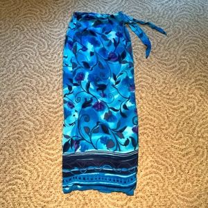 Vintage Floral Wrap Sarong skirt sz S